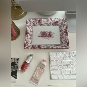 Dior Red and White Decorative Tray